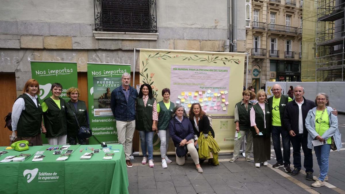 Acto organizado esta tarde por el Teléfono de la Esperanza y Besarkada