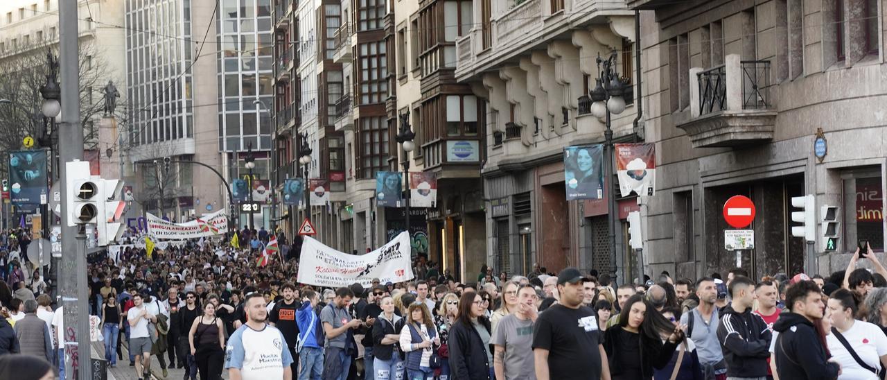 Manifestación en Bilbao por la huelga general