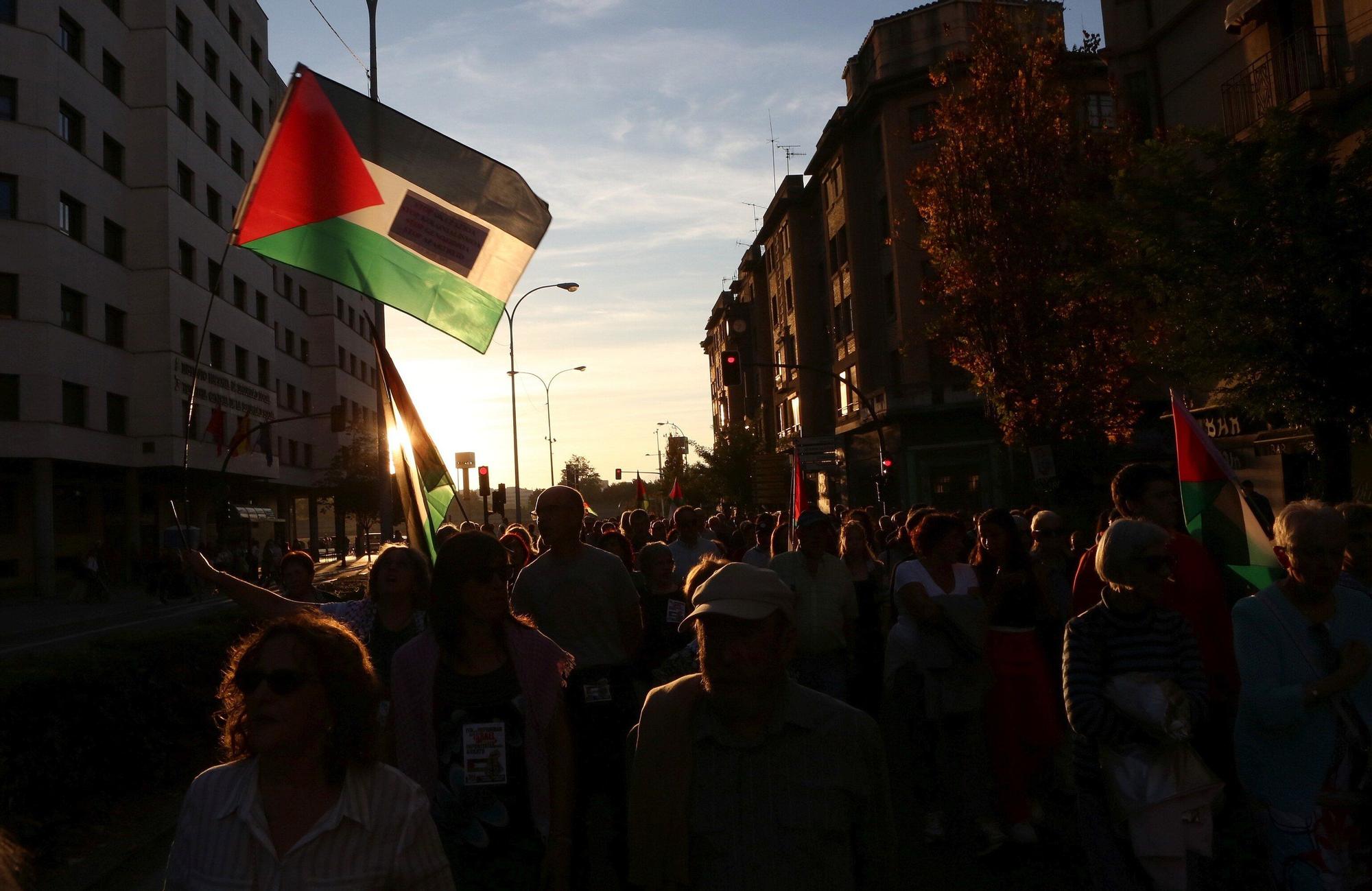 Una manifestación en Pamplona reclama el final del "colonialismo y la ocupación" en Palestina