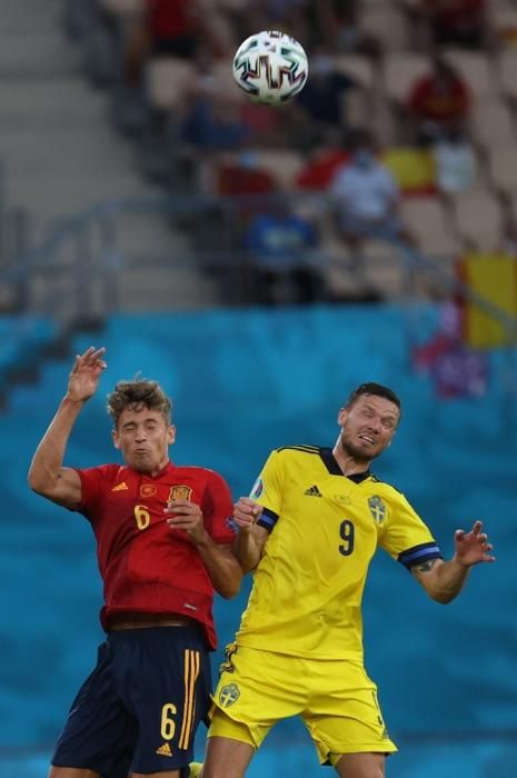 Imágenes del partido España-Suecia de la Eurocopa.