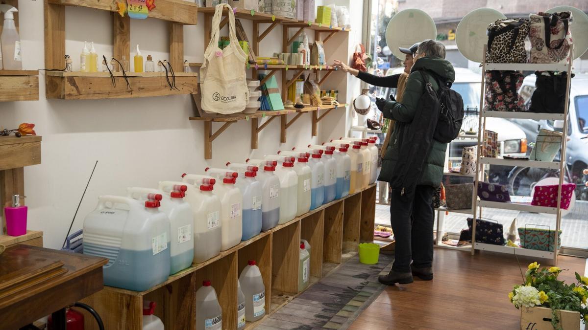 En una tienda de Vitoria.