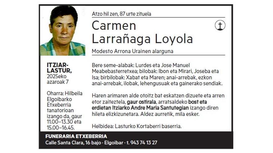 CARMEN LARRAÑAGA LOYOLA