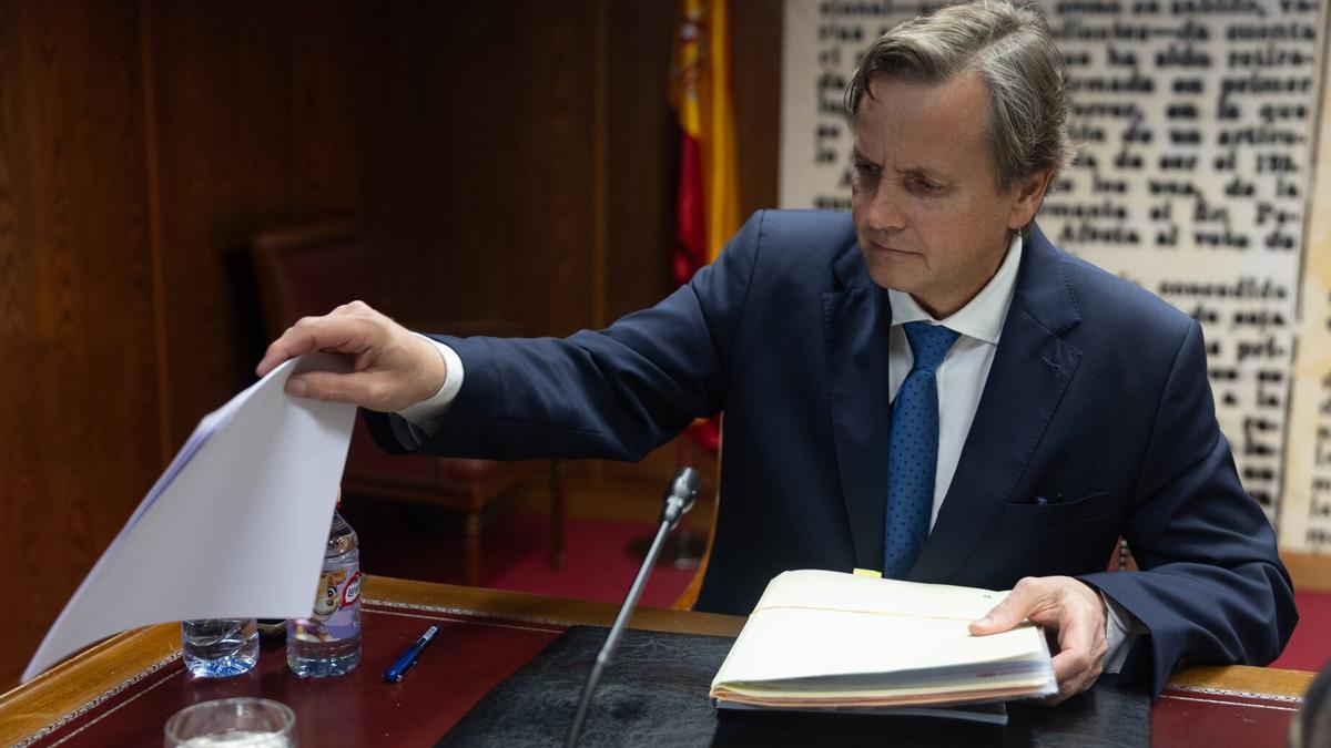 Pedro Andrés López Vera, en su comparecencia de este lunes en el Senado.