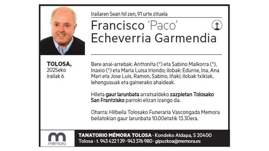 FRANCISCO ECHEVERRIA GARMENDIA