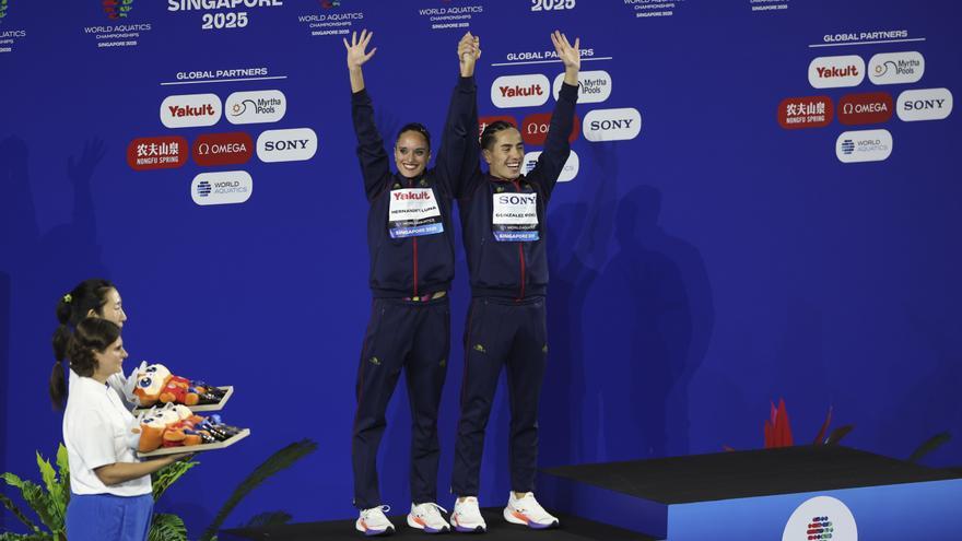 Plata de España en la final de duo técnico mixto