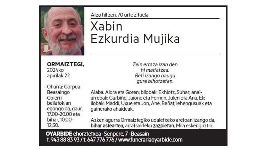 Xabin Ezkurdia Mujika