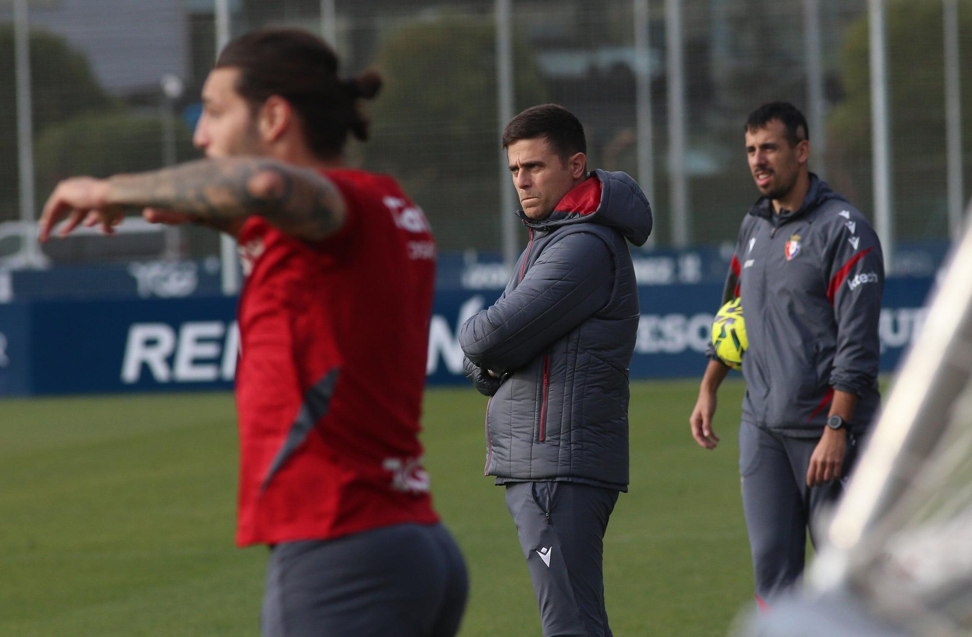 Fotos del entrenamiento en Tajonar en la víspera del Osasuna - Levante