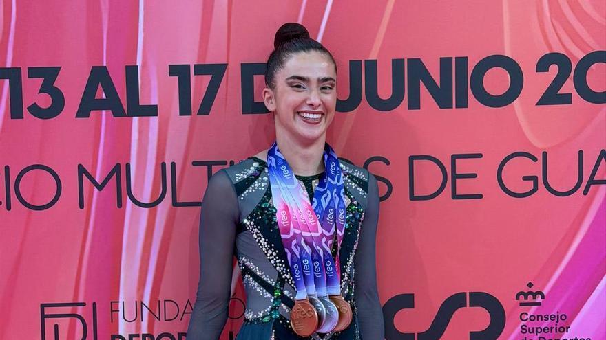 Gimnasia Vitoria brilla en el Estatal individual de rítmica