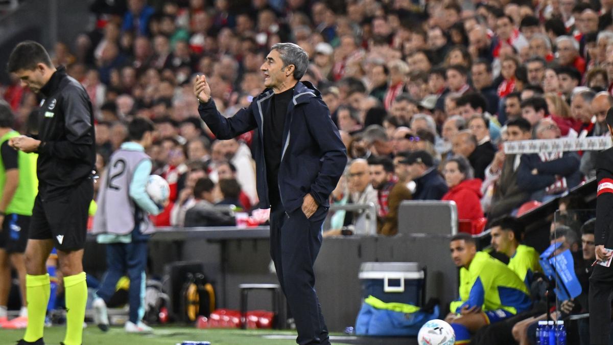 Ernesto Valverde durante el partido ante el Getafe