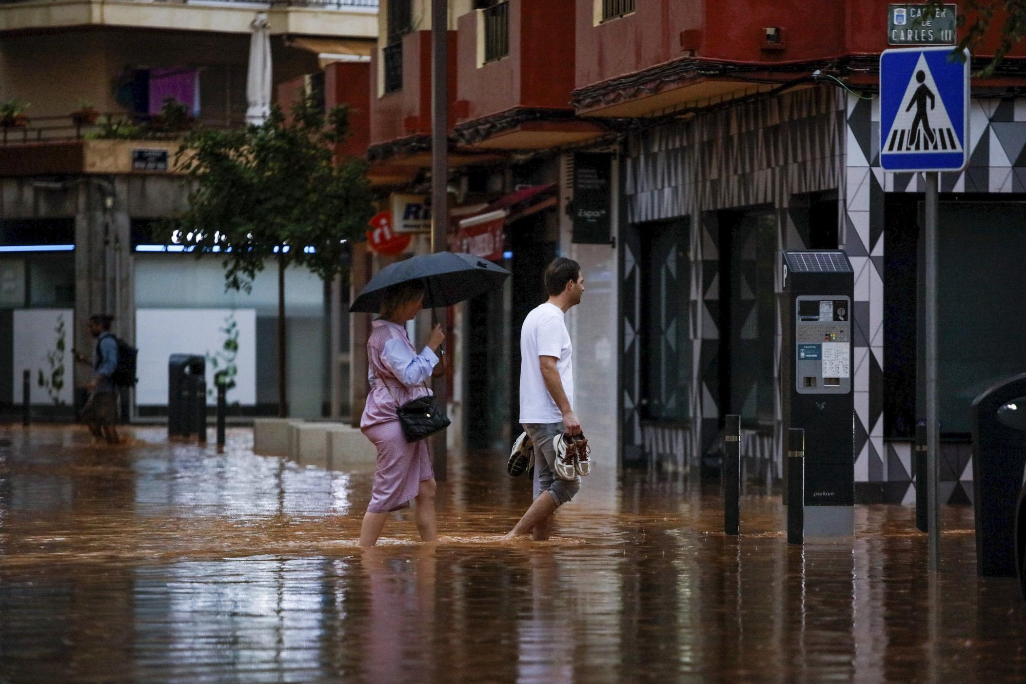 Los efectos de la dana Alice a su paso por Ibiza