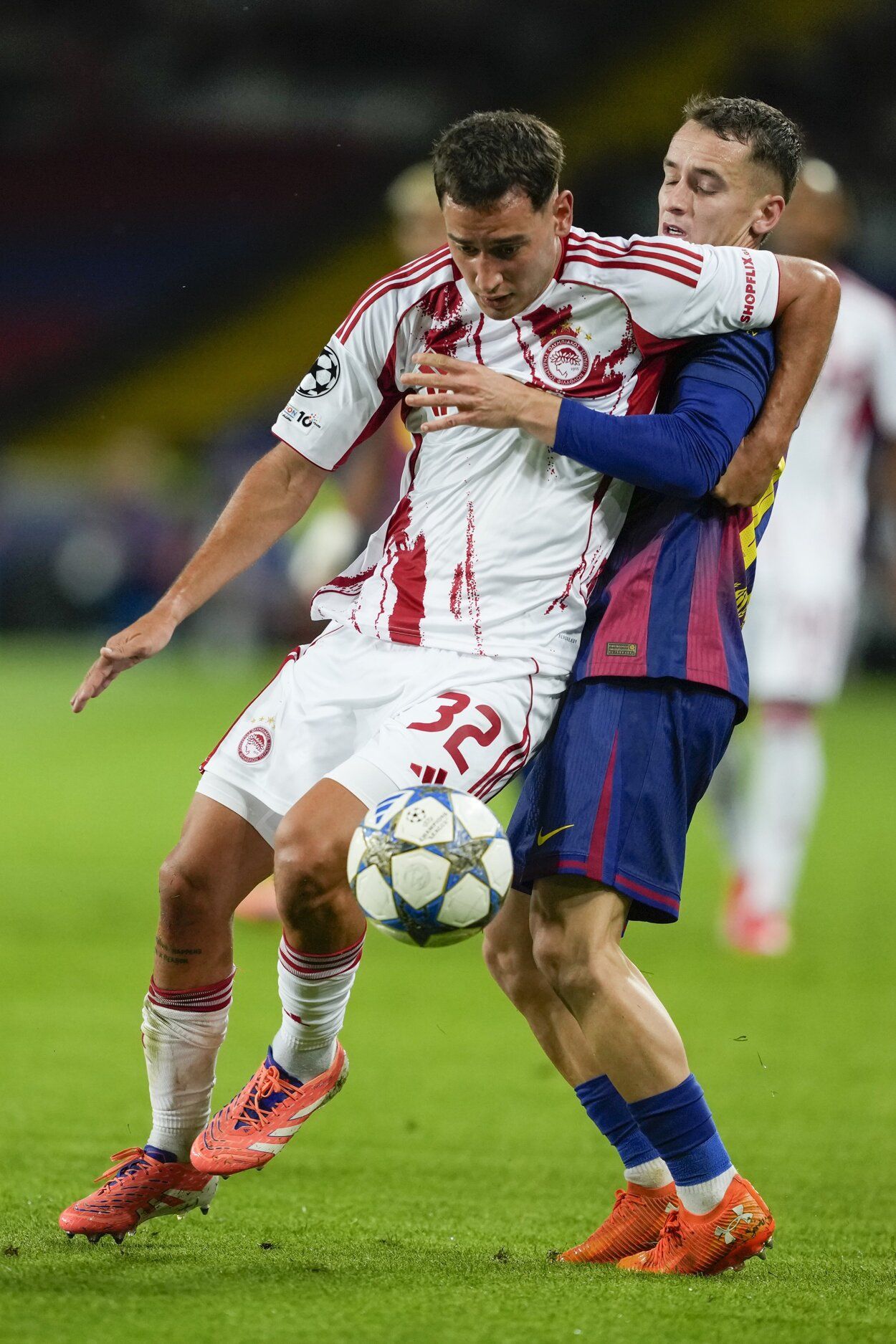 Imágenes del partido del Barcelona vs Olympiacos