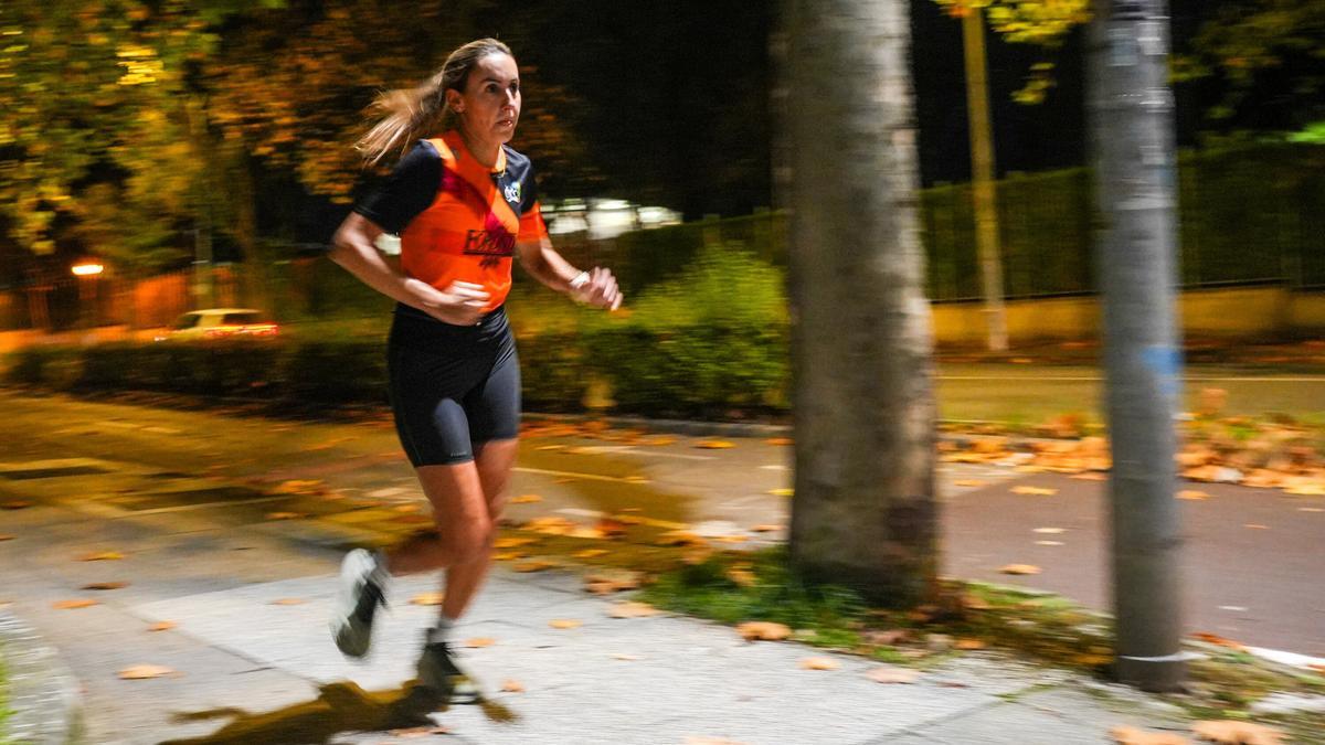 Marta Romero entrenando en Vitoria