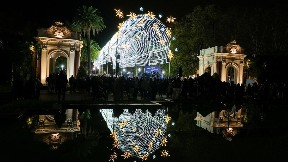 El túnel de luz se ha convertido en uno de los iconos de la Navidad bilbaina.