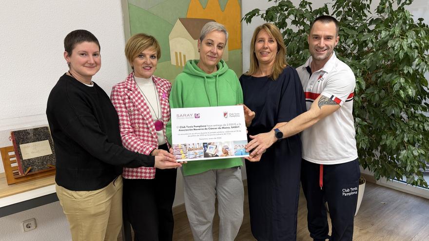 Club Tenis Pamplona dona 2.020 euros a Saray