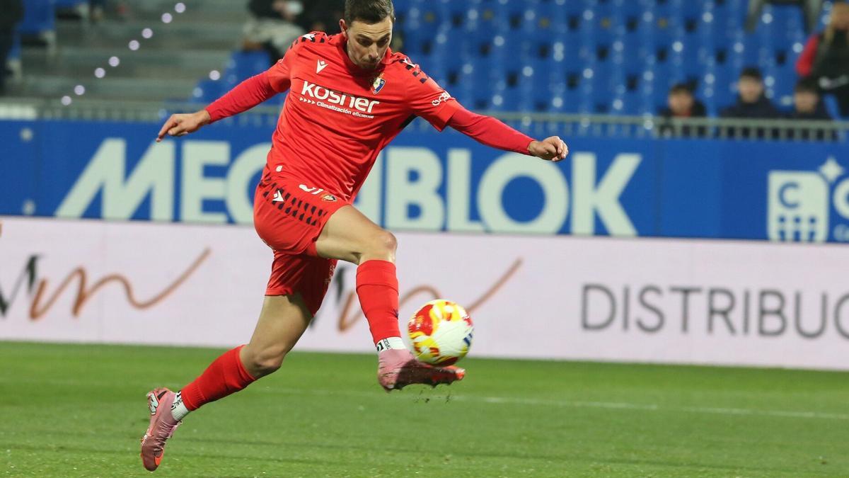 Raúl García, en el partido de Copa ante el CD Ebro.