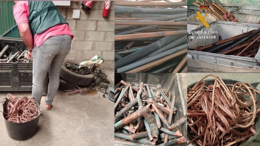 Operación RICOP: desarticulado un grupo familiar que robaba cobre y latón en la Ribera