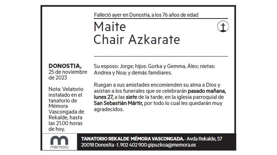 Maite Chair Azkarate