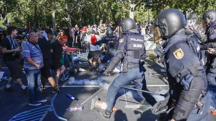 Violentos disturbios en la última etapa de la Vuelta, suspendida por las protestas propalestina