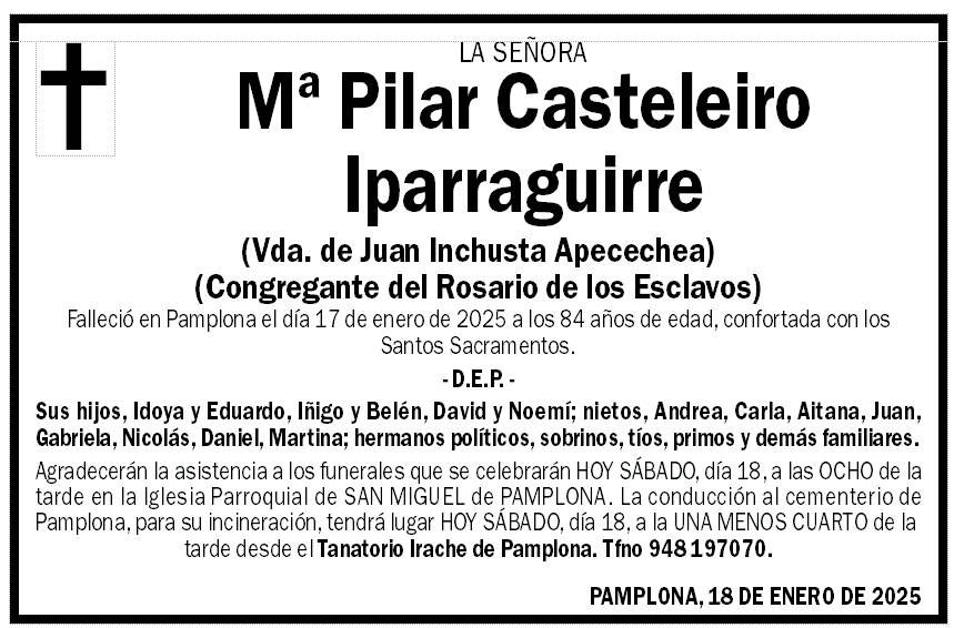 Mª Pilar Casteleiro Iparraguirre
