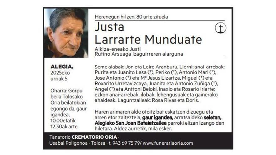 Justa Larrarte Munduate