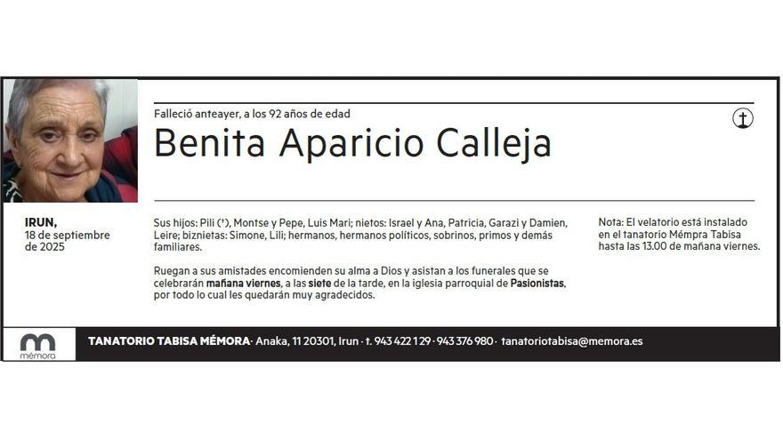BENITA APARICIO CALLEJA