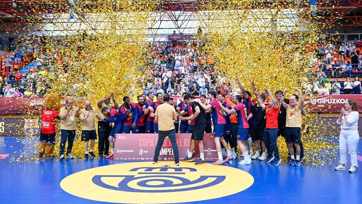 El Barcelona, campeón de la Copa del Rey ante Ademar en Irun