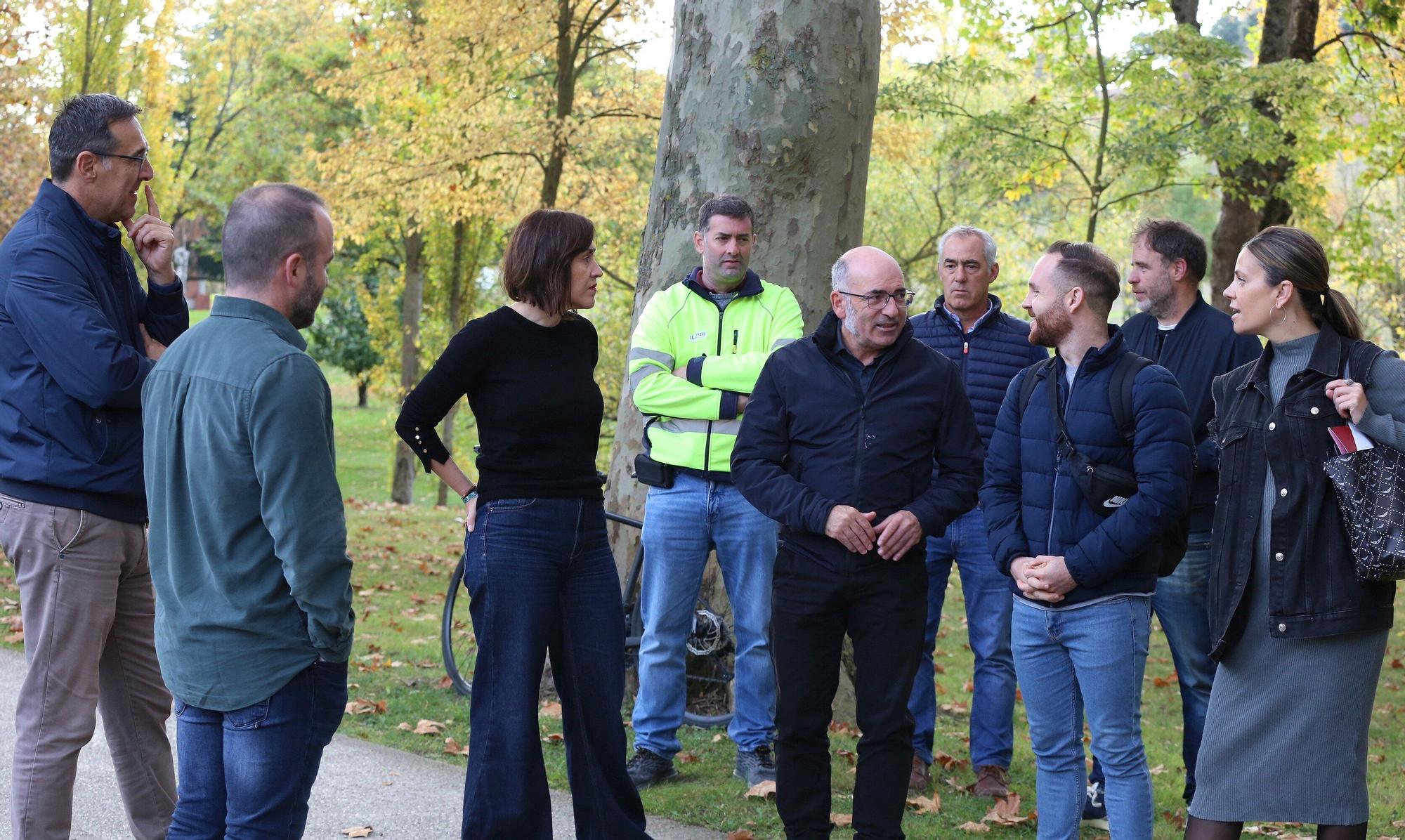 Fotos del nuevo trazado en la carretera de la Universidad de Navarra