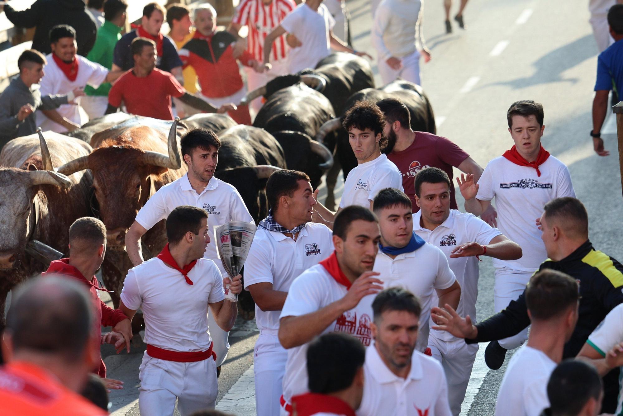 Fotos del tercer encierro de las fiestas de Tudela 2025