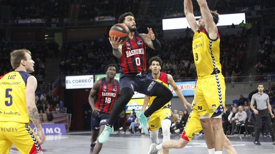 Un Baskonia volcado en el lanzamiento triple ante el Andorra
