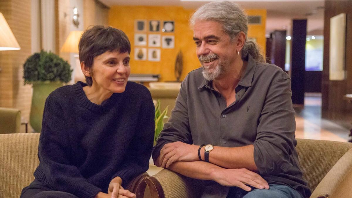 La actriz Elena Anaya y el realizador Fernando León de Aranoa con motivo del homenaje en Tudela.