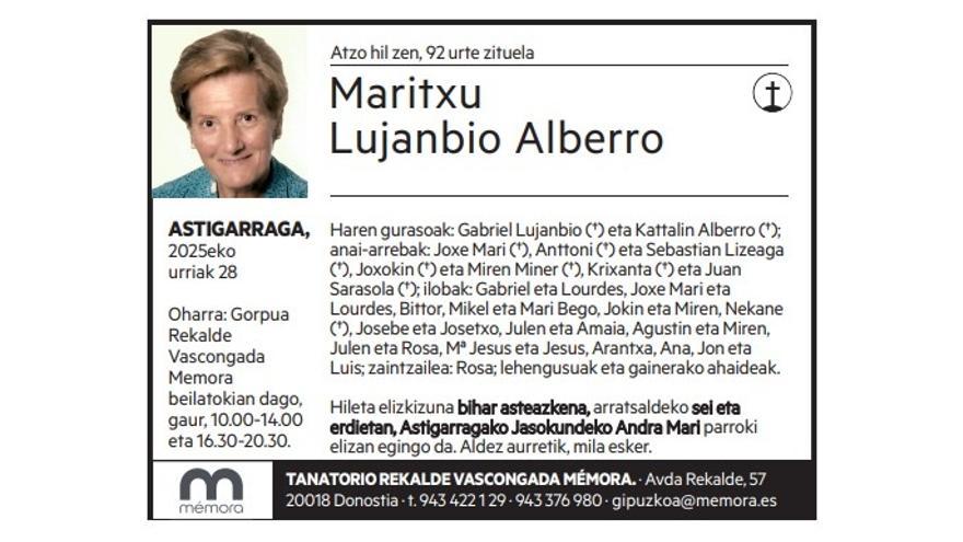 Maritxu Lujanbio Alberro
