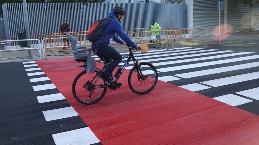 Avanzan las obras del carril bici que unirá Pío XII y la avenida de Barañáin