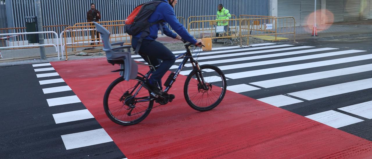 Avanzan las obras del carril bici que unirá Pío XII y la avenida de Barañáin