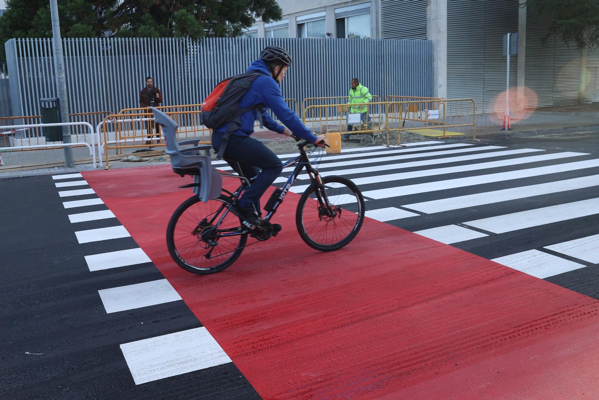Avanzan las obras del carril bici que unirá Pío XII y la avenida de Barañáin