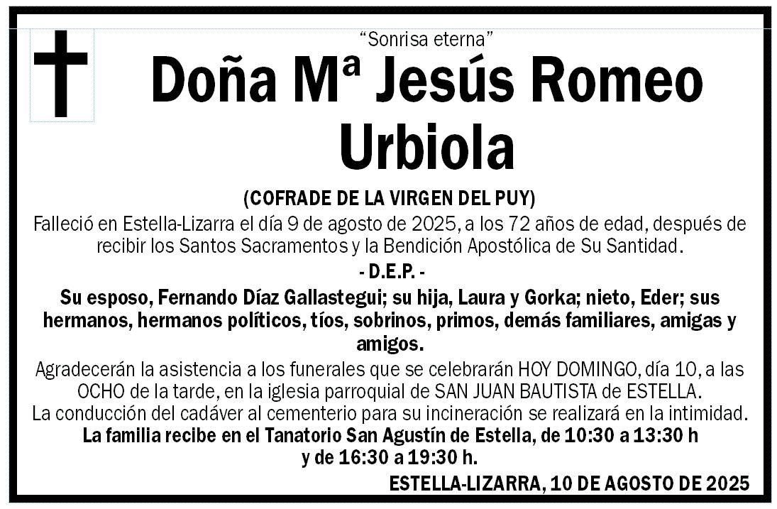 Mª Jesús Romeo Urbiola
