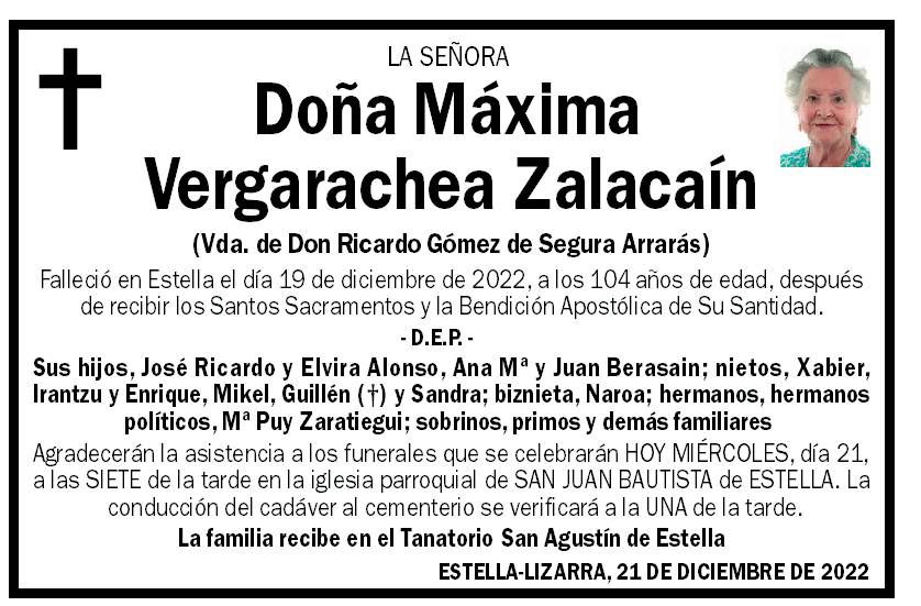 Máxima Vergarachea Zalacaín