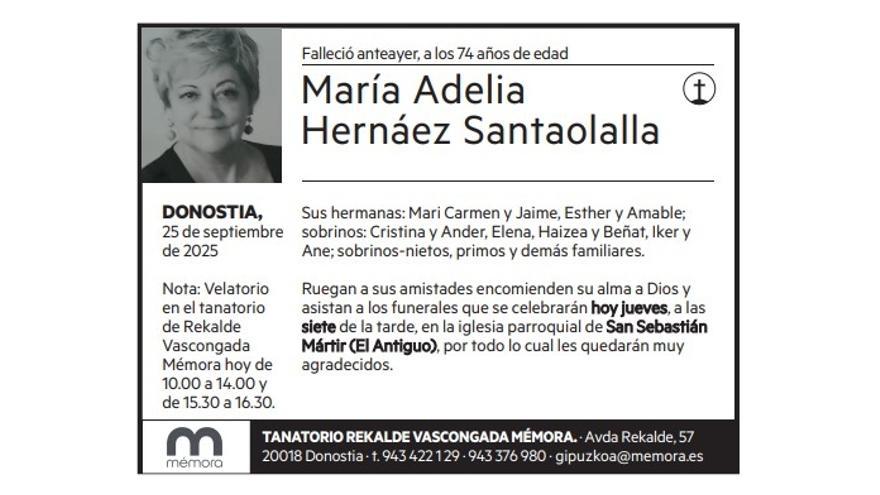 MARIA ADELIA HERNAEZ SANTAOLALLA
