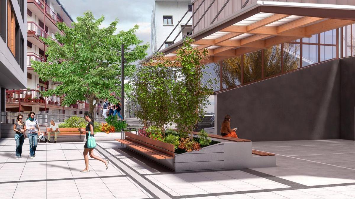 Recreación virtual del nuevo espacio urbano de Orio.