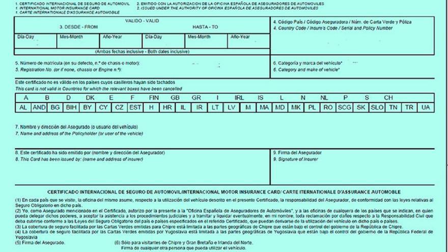 ¿Viajas en coche al extranjero? Puede que necesites la carta verde
