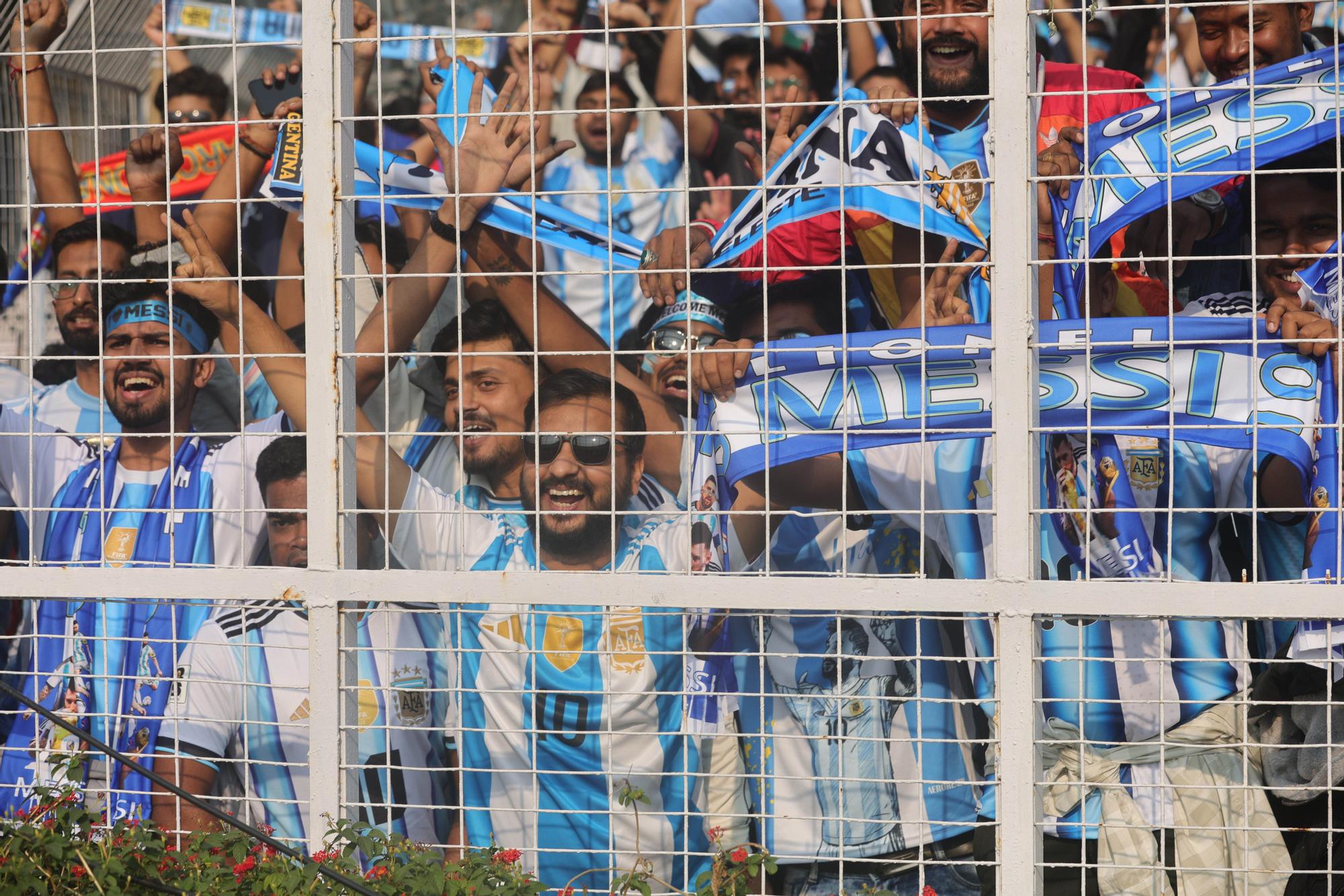 Imágenes de la visita de Messi a India