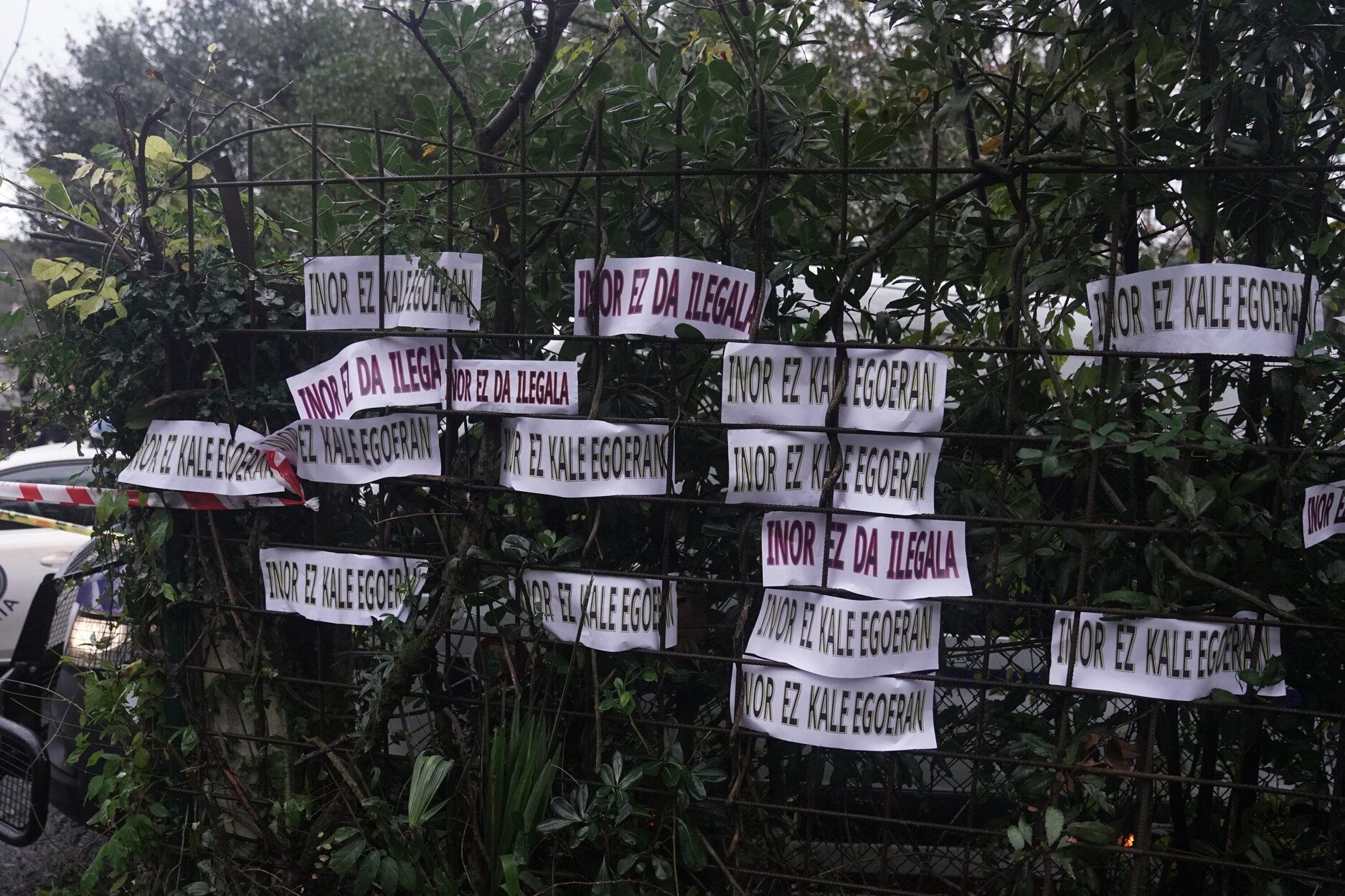 Desalojo del instituto de Martutene