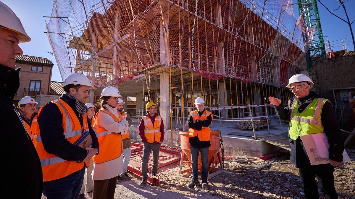 Visita a las obras en Sangüesa.