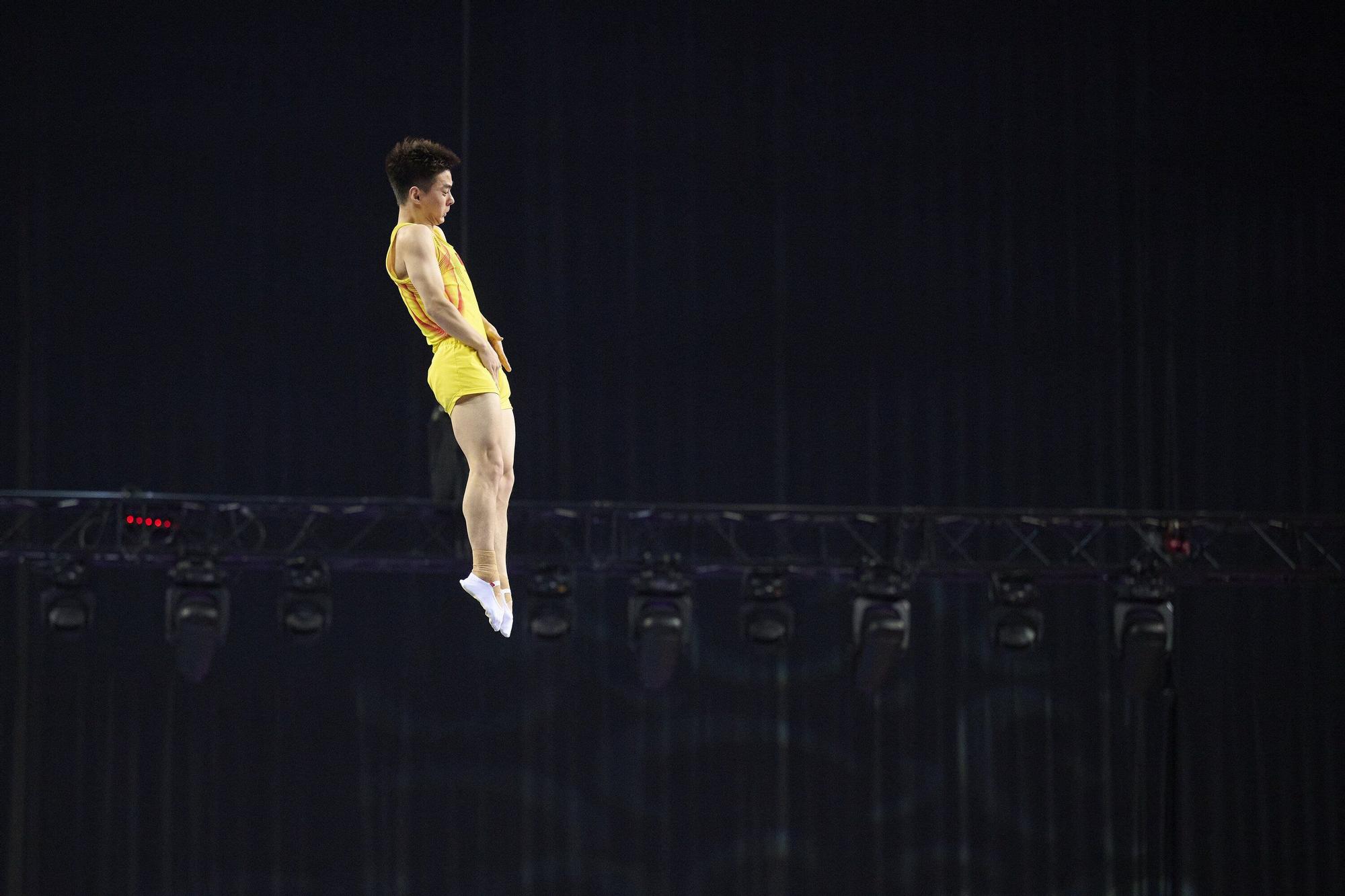Las fotos más espectaculares del Mundial de gimnasia de trampolín en Pamplona