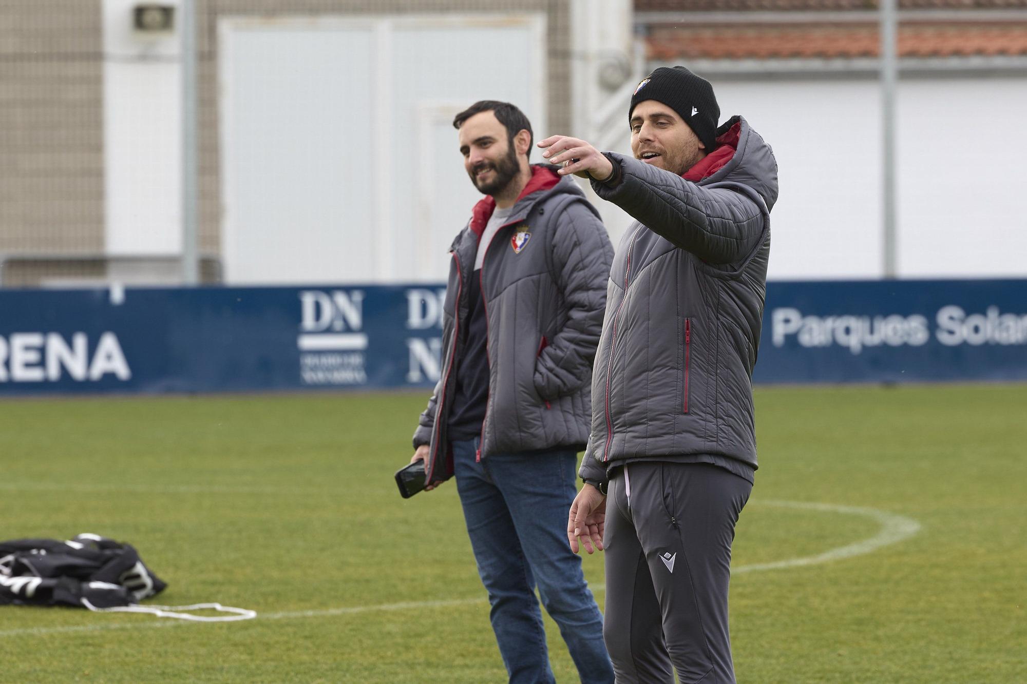 Entrenamiento de Osasuna en Tajonar el sábado 6 de diciembre