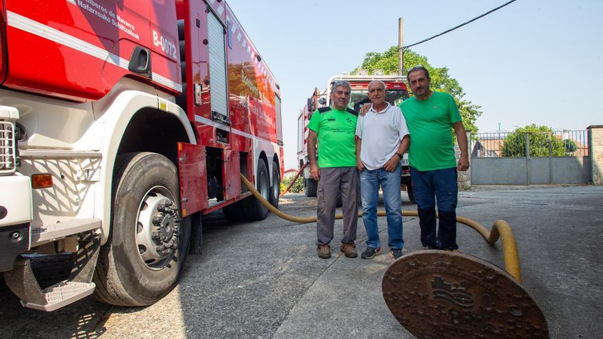 Fotos del día después del inicio del incendio de Ezkabarte
