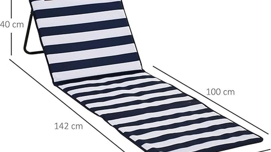Medidas de las esterillas plegables de playa Outsunny de Amazon