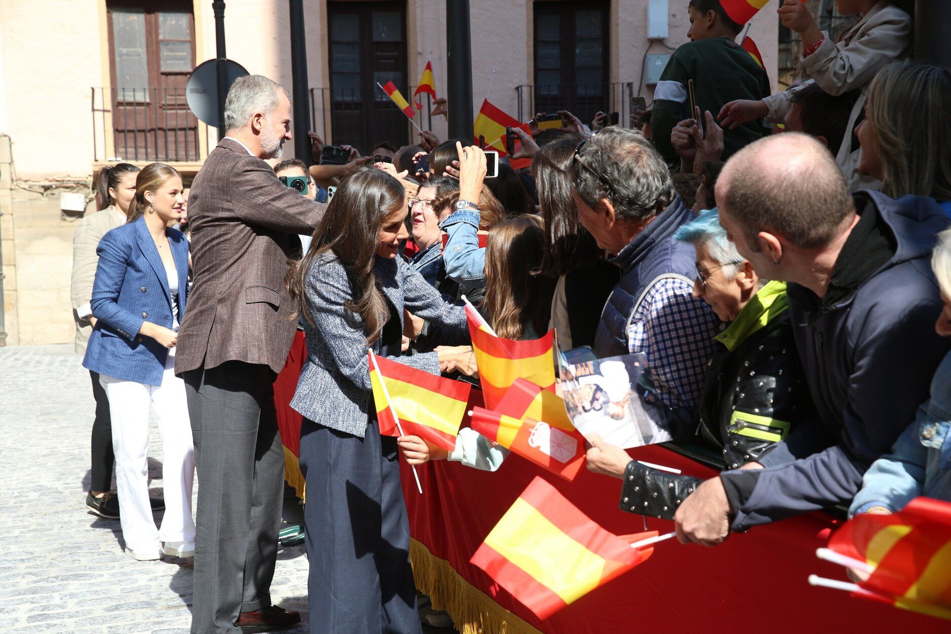 Fotos de la visita de los Reyes a Olite