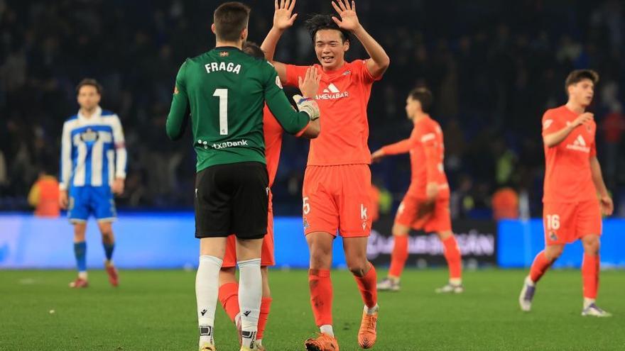 Fraga y Kita celebran la victoria.