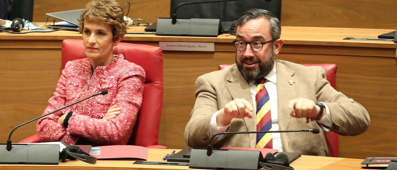 Fotos del pleno del Parlamento de Navarra del jueves 26 de febrero