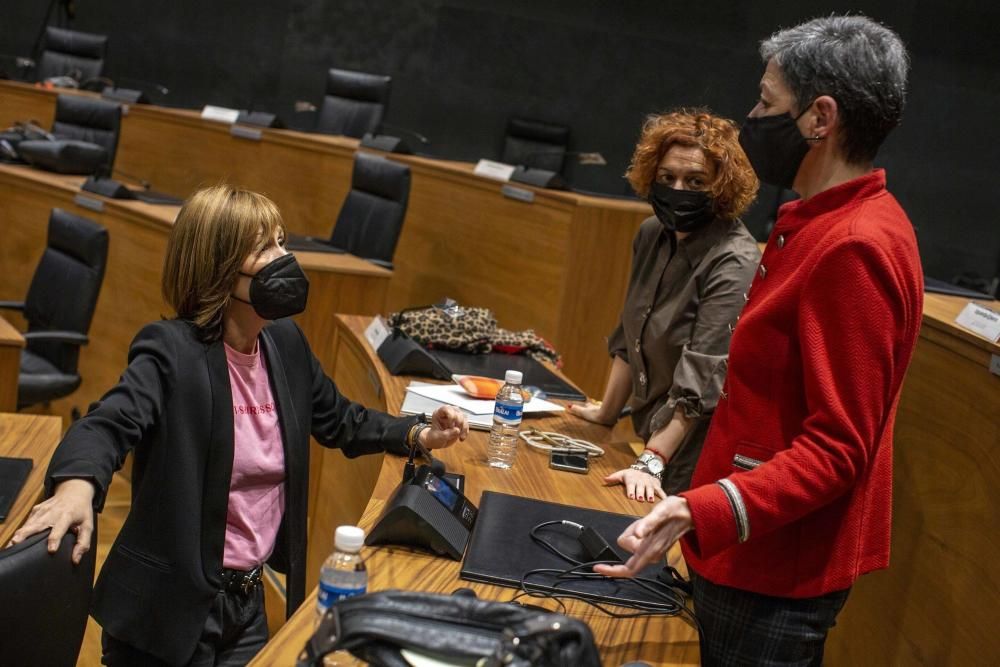 Imágenes del Parlamento de Navarra del pleno de este jueves 25 de marzo